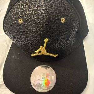 Jordan Black Cap with Gray Accents